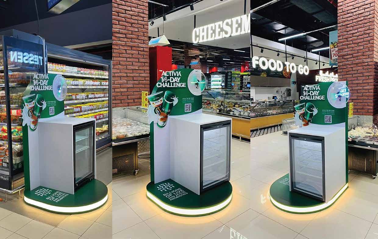 Activia 14-Day Challenge retail stands