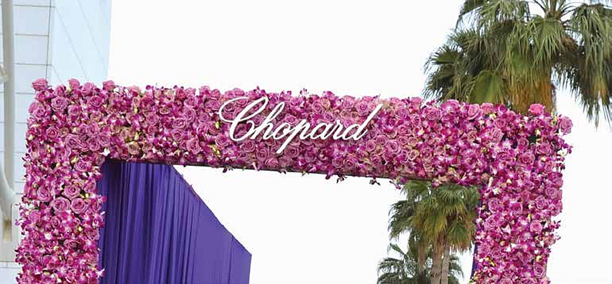 Chopard flower arch at Burj Al Arab