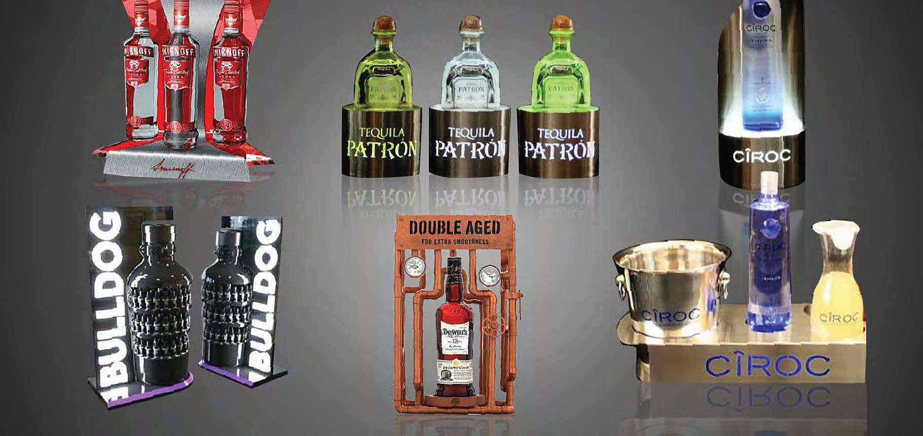 Spirits glorifiers and product displays