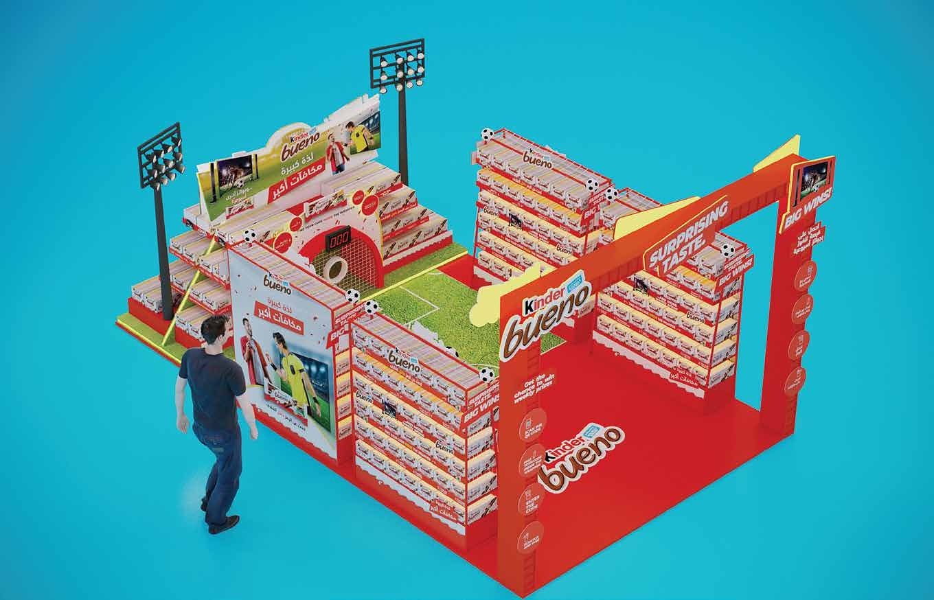 Retail stand designed in 3D before it was built