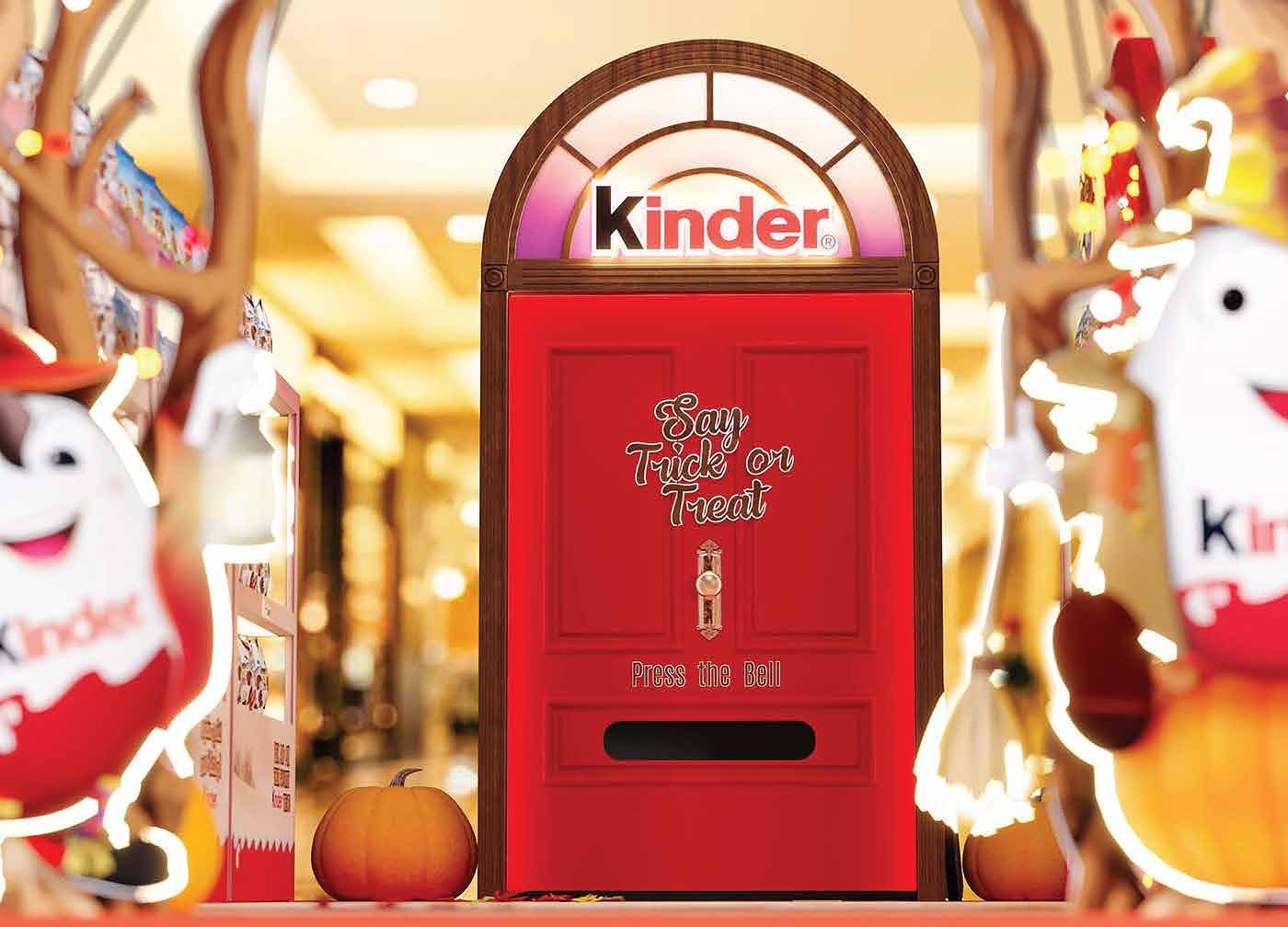 Kinder Ramadan retail stands, render and real build