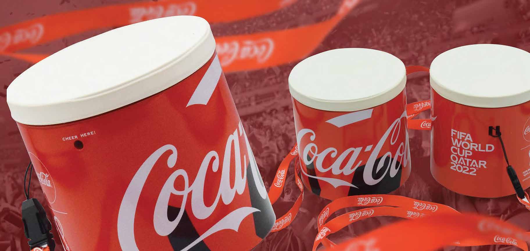 Coca-Cola Mirwasi cheering devices for the FIFA World Cup Qatar 2022