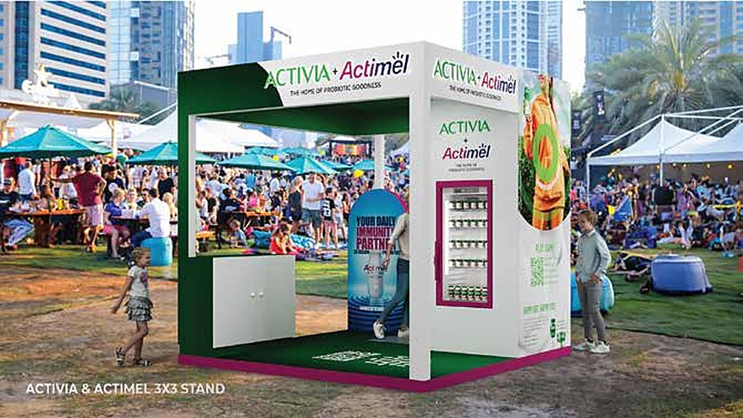Activia and Actimel stand at Taste of Dubai